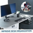 thumbnail image 5 of VIVO Black Under Desk Lockable Pull Out Storage Drawers, Workspace Organizer, 5 of 8