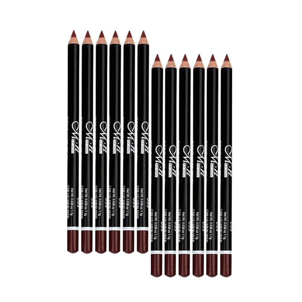 12 piezas Eye Lip Liner Lápiz cosmético Brillo Impermeable Eye Shadow Pen Vino rojo Jinwen Lápiz delineador de ojos de maquillaje