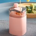 thumbnail image 1 of Living Room Bedroom Toothpick Box Hotel Office Tableware Decoration Living Tooth Pick Large Capacity Dispenser Tabletop Dustproof Organizer Container Pink, 1 of 7