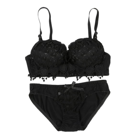 Summark Women Push Up Bra Set Girl Floral Lace Underwear Set Underwire Brassiere Outfit