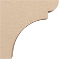 thumbnail image 3 of 4"W x 16"D x 16"H Thin Yorktown Rough Cedar Woodgrain TimberThane Corbel, Primed Tan, 3 of 6