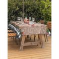 thumbnail image 2 of Outdoor Tablecloth with Umbrella Hole and Zipper, Grey Plaid Christmas Rectangle Table Cloth 60x120 Inch Waterproof Tablecloth, Xmas Snowflake Botanical Poinsettia Wooden Picnic Table Cover for Patio, 2 of 7