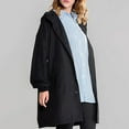 thumbnail image 4 of Niaviben Women's Long Trench Coat Plus Size Windbreakers for Women Windproof Jacket Women Ladies Jackets Womens Fall Jackets Womens Trench Coat Casual Jackets for Women Black L, 4 of 5