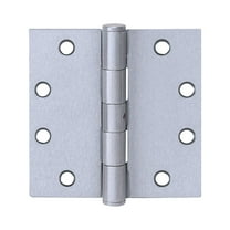 Tell Door Hinge HG100315 - Heavy-Duty Stainless Steel, Smooth Finish - 4.5x4.5 in, Silver