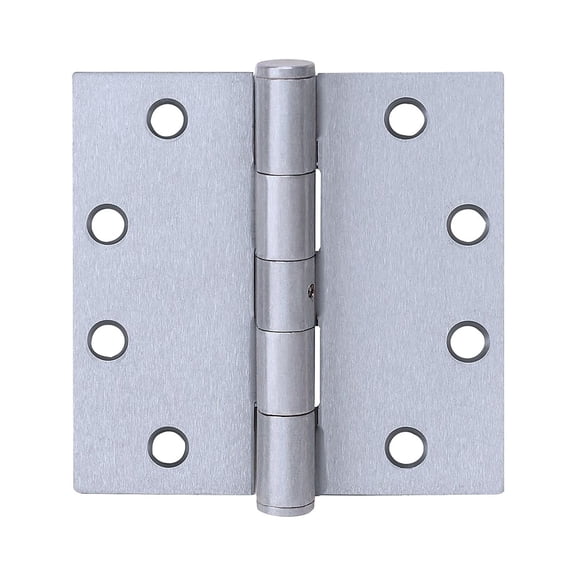 Tell Door Hinge HG100315 - Heavy-Duty Stainless Steel, Smooth Finish - 4.5x4.5 in, Silver