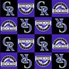 MLB Colorado Rockies Fleece 10" x 6" Fabric, 1 Each