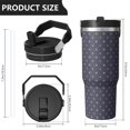 thumbnail image 4 of Modern 30oz Handheld Travel Tumbler with Handle – Double Wall Stainless Steel Insulated Cup, Flip Straw Lid, Leak-Proof & BPA-Free for Hot and Cold Drinks – Durable Coffee & Juice Mug White, 4 of 7