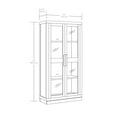 thumbnail image 3 of Better Homes & Gardens Ezra Glass Door Storage Accent Cabinet, Rich Black finish, 3 of 11