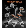 thumbnail image 3 of Adjustable/Foldable Weight Bench, 660LBS Home Gym Workout Bench Lifting Sit-up Exercise Bench for Bench Press, 3 of 14