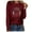 Red, variant on AOOCHASLIY Valentine's Women Gift Blouse Women's Fashion Printed Loose T-shirt Long Sleeves Blouse Round Neck Casual Tops