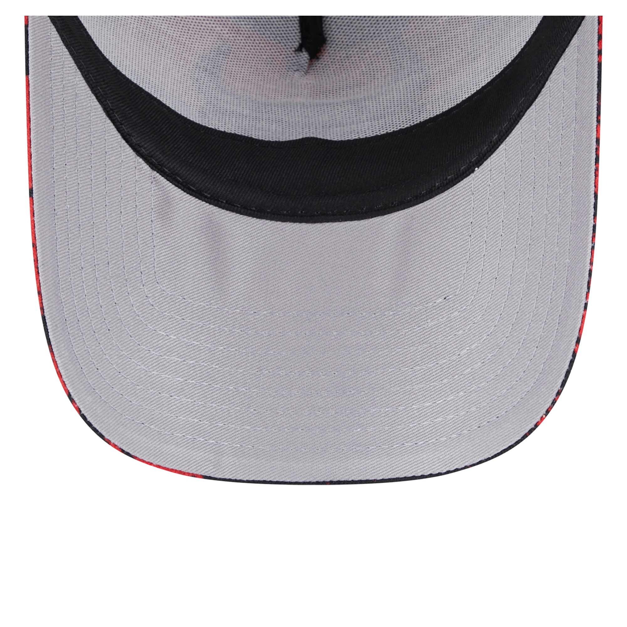 Men's New Era Black/Red Chicago Bulls Tip Off A-Frame Trucker 9FORTY Adjustable Hat