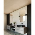 thumbnail image 3 of Sonneman Lighting  Stix 18-inch LED Satin Black Bath Bar, Frosted Shade, 3 of 7