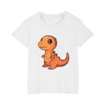 thumbnail image 5 of RXIRUCGD T-shirt en Coton pour Tout-Petits Enfants Garçons Filles Mode Mignon Col Rond Imprimé Tee Manches Courtes Haut ( Blanc, Taille : 9 Ans ), 5 of 5