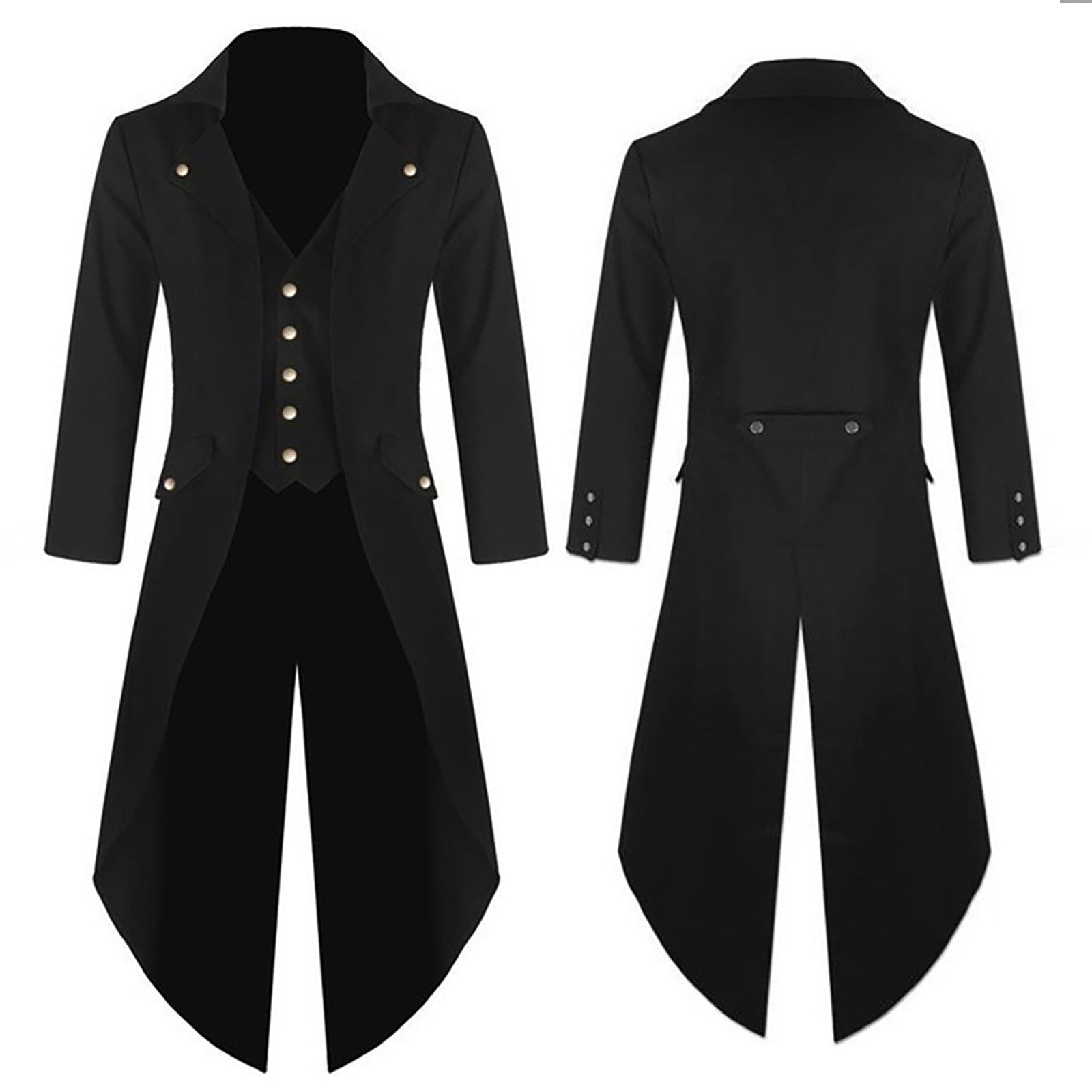 Mens Steampunk Victorian Jacket Gothic Tailcoat Costume Vintage Tuxedo ...