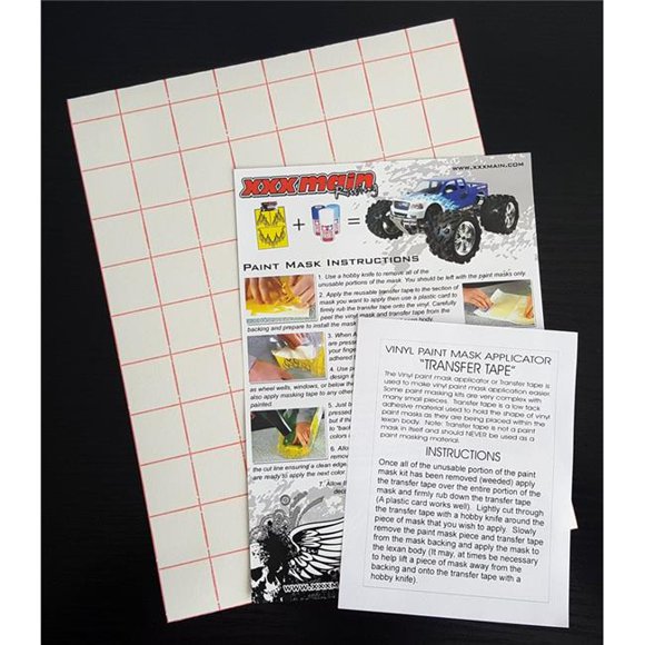 XXX Main Racing XXXM999L Vinyl Paint Mask Applicator Transfer Tape