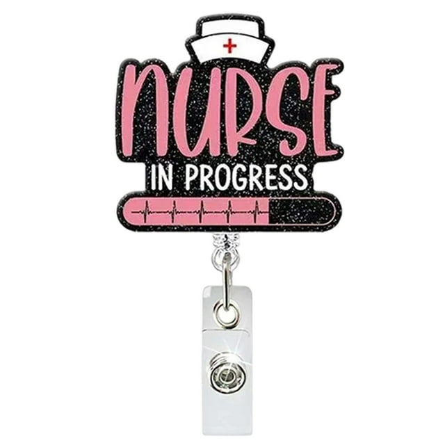 Bobine de Badge Rétractable Pailleté Accessoire à Languette Scintillante Porte-Badge Acrylique Réutilisable Porte-Cartes d'Identité avec Clip pour Travail École Événements Fêtes et Plus