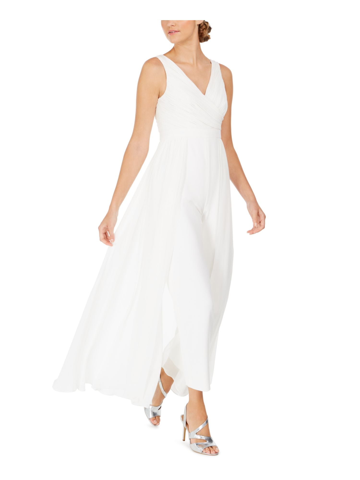 calvin klein white sleeveless dress