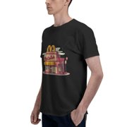 McdonaldS Logo MenS Basic Short Sleeve T-Shirt Fashionable Black Xx-Large