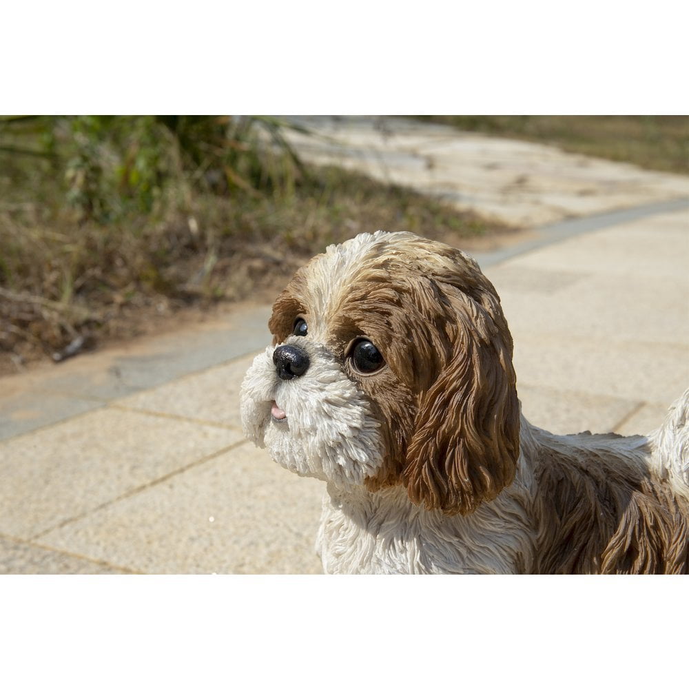 Hi-Line Gift Brown & White Standing Shih TZU