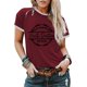 thumbnail image 5 of Women Tee Tops Cute Fashion Crew Neck Short Sleeve T-shirts Top Casual Summer Tops For Women GirlsSapphire Blue white FontS, 5 of 5
