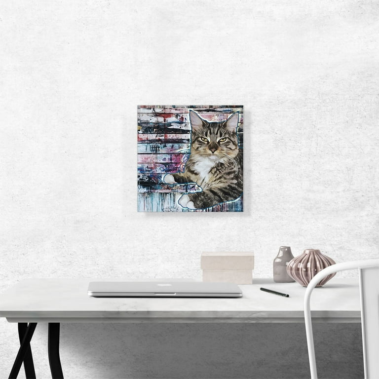 Outlet ARTCANVAS American Bobtail Cat Breed Graffiti Canvas Art Print