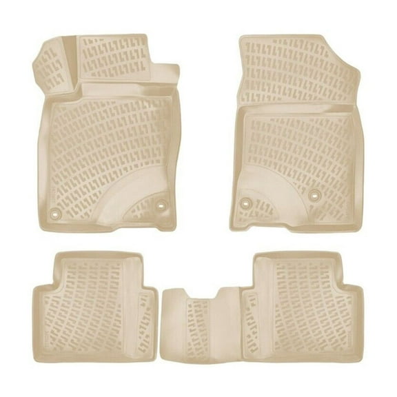 OMAC Floor Mats Liner for Honda Civic Sedan 2016-2021 Beige Waterproof 4Pcs