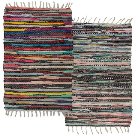 Simply Living 2 Pack Cotton Rag Chindi Rug Multi Color Woven Small Area Rugs Room Outdoor Rustic Simply Living 2 Pack Cotton Rag Chindi Rug Multi Color Woven Small Area Rugs Room Outdoor Rustic