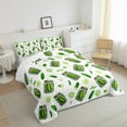 thumbnail image 4 of Manfei Cute Vegetables Pickle Bedding Comforter Set for Kid, Cartoon Pickle Twin Comforter Sets, White Green Cartoon Theme Reversible Bedding Set, Lightweight Room Decor, 2 Pieces, 4 of 9