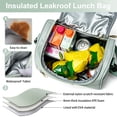 thumbnail image 4 of TNYXORIX Insulated Lunch Bag for Women Men,Reusable Large Lunch Box Bags for Adult,Freezable Cute Cooler Cooling Tote Bag for Work Office Picnic Beach with Adjustable Shoulder Strap-Green, 4 of 8