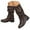 Brown, variant on UngA Womens Boots Pointed Toe Slouchy Boots Wedge Heels Slouch Pull On Wide Calf Mid Calf Boots Women Brown,Size 6.5