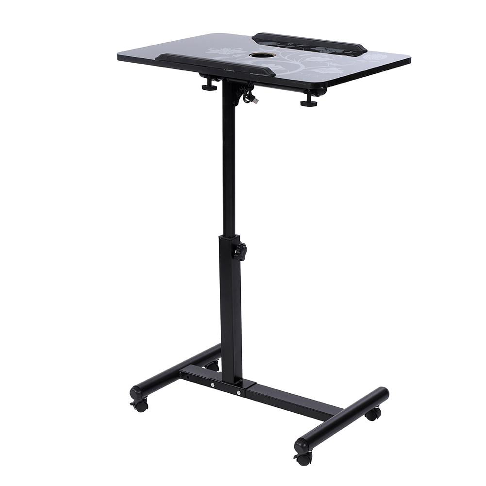 Mgaxyff Portable Multifunctional Removable Laptop Desk with Wheels Fan ... Portable Workstation On Wheels