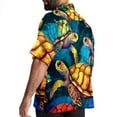 thumbnail image 3 of Turtle Seamless Men's Short Sleeve Shirts with Spread Collar Tops, Casual Printed Poplin Shirt, Button Down Short Summer Beach Shirts - Unisex, 3 of 6