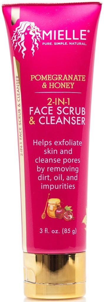 Mielle Organics Pomegranate & Honey 2N1 Face Cleanser & Scrub 3oz