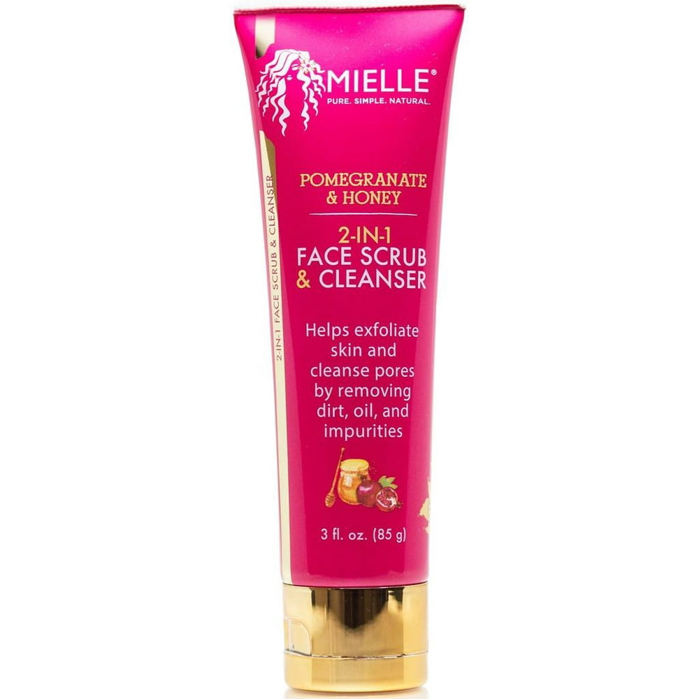 Mielle Organics Pomegranate & Honey 2N1 Face Cleanser & Scrub 3oz