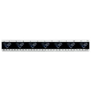 Superman Thin Blue Line Flag Shield Logo 12 Inch Standard and Metric Plastic Ruler