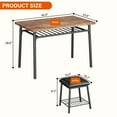 thumbnail image 2 of TROPOW Dining Table Set for 4,Rectangular Kitchen Table with Storage Rack and Upholstered Stools with Storage Rack, Small Dining Room Table Set for Apartment, Rustic Brown, 2 of 7