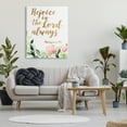 thumbnail image 2 of Stupell Industries Rejoice In The Lord Spiritual Quote Philippians 4:4 Soft Florals, 36 x 48, Designed by Studio W, 2 of 5