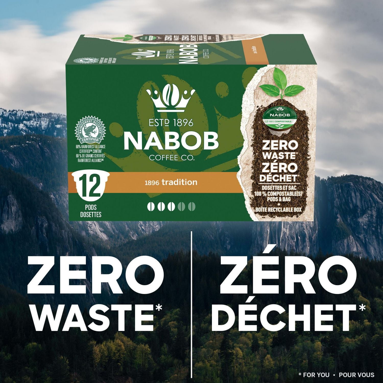 Nabob 1896 Tradition Coffee 100% Compostable Pods