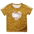 thumbnail image 4 of CONZONE Toddler Baby Girls Short Sleeve T Shirts Glitter Sequin Graphic Tee Shirt for Girls Crew Neck Soft Loose Childrens Spring Tops, 4 of 4
