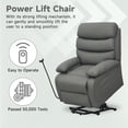 thumbnail image 6 of hzlagm Modern Ergonomic Electric Lift Recliner Chair with Footrest Single Reclining Sofa Lounge Soft Cushion and Back Comfortable Armchair for Living Room - Dark Gray, 6 of 8