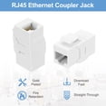 thumbnail image 3 of 5 Pack Cat 6A Ethernet Coupler, RJ45 Cat6A Coupler Jacks Female to Female Ethernet Adapter, White, 3 of 6