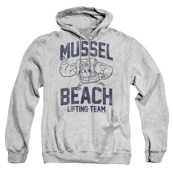 Spongebob Mussle Beach Lifting Team Unisex Adult Pull-Over Hoodie