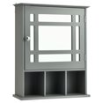 thumbnail image 1 of Gymax Wall Mount Mirrored Medicine Cabinet with Adjustable Shelf, Grey, 1 of 10