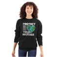 thumbnail image 3 of Love Your Mother Earth Cute Go Green Unisex Plus Fleece Graphic Sweatshirt Brisco Brands 5X, 3 of 5