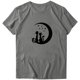 thumbnail image 2 of Pntutb moda adulta mujer cuello redondo manga corta tops camiseta estampados sueltos cortos Pntutb Pntutb-7025, 2 of 8