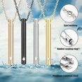 thumbnail image 3 of Urn Necklace for Ashes Stainless Steel Cremation Necklace with Crystal Memorial Pendant Necklace, 3 of 6