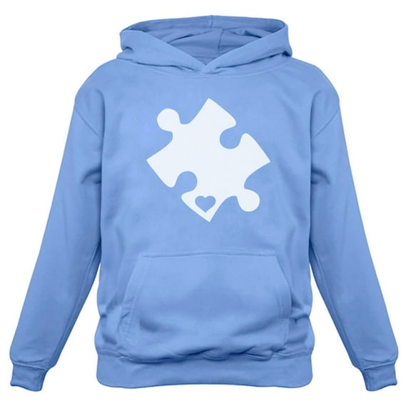 Tstars Womens Autism Awareness Heart Cut Puzzle Autistic Spectrum Awareness Acceptance Autistic Support Shirts for Womens Hoodie