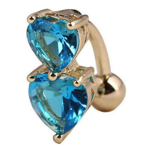 Heart Shape Crystal Rhinestone Belly Button Ring jewelry Crystal Navel