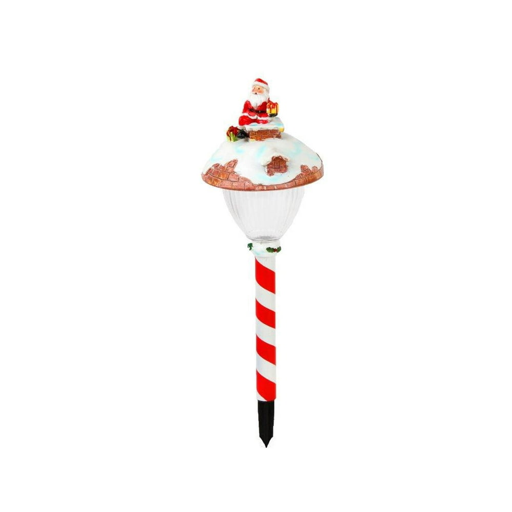 Lightahead® Solar Powered LED Stake Lights Christmas Santa Stake Light Outdoor Garden Path
