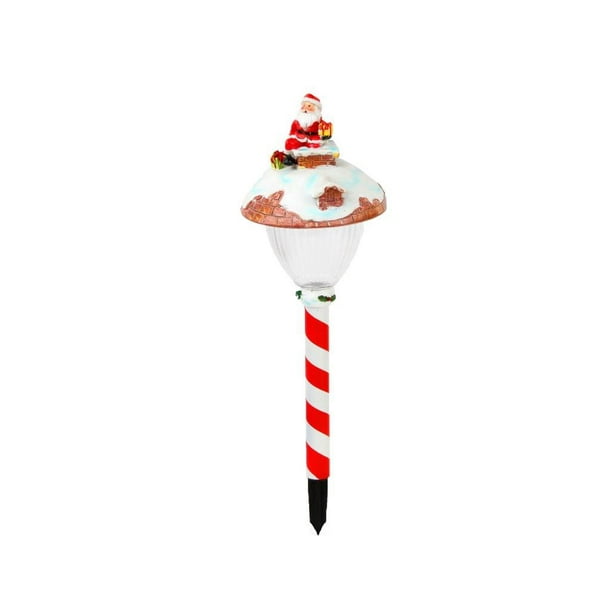 Lightahead® Solar Powered LED Stake Lights Christmas Santa Stake